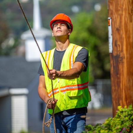 Field work running cables